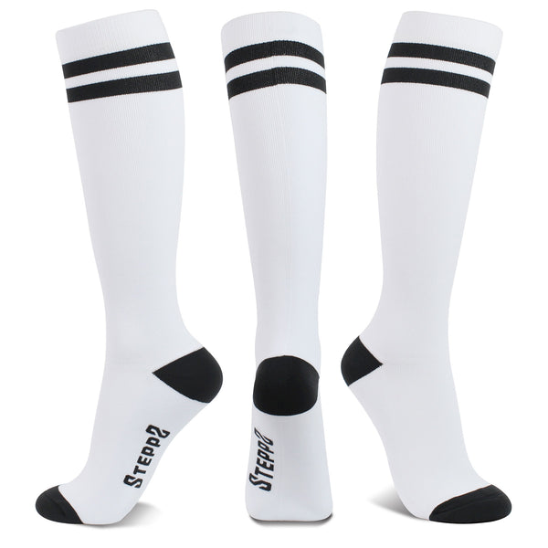 Compression Socks Knee High 15-20mmHg - Vintage White